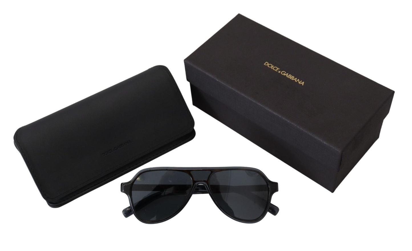 Dolce & Gabbana Chic Crystal-Layered Black Sunglasses