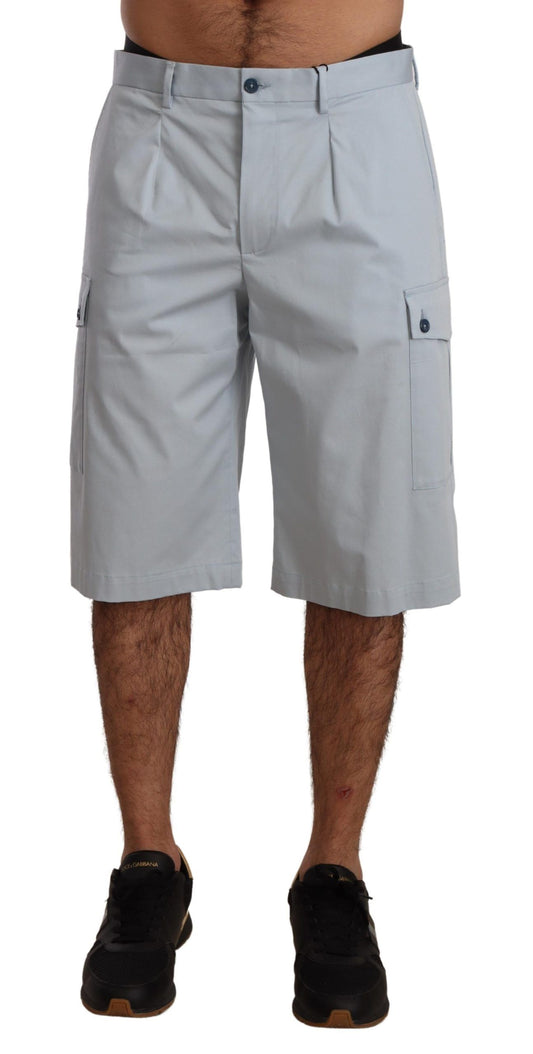 Dolce & Gabbana Elegant Light Blue Cargo Shorts