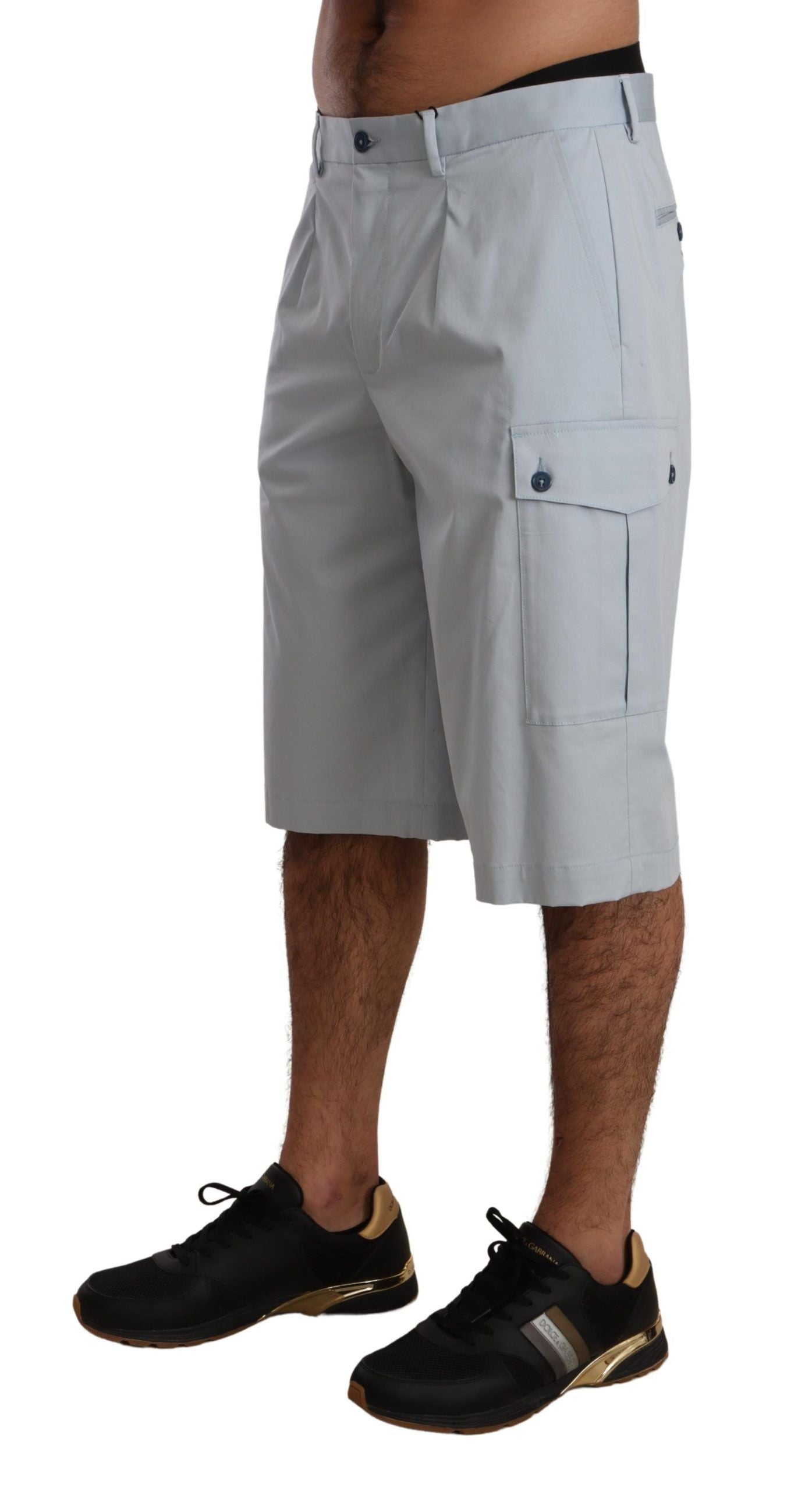 Dolce & Gabbana Elegant Light Blue Cargo Shorts