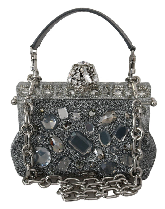 Dolce & Gabbana Elegant Crystal-Studded Evening Clutch