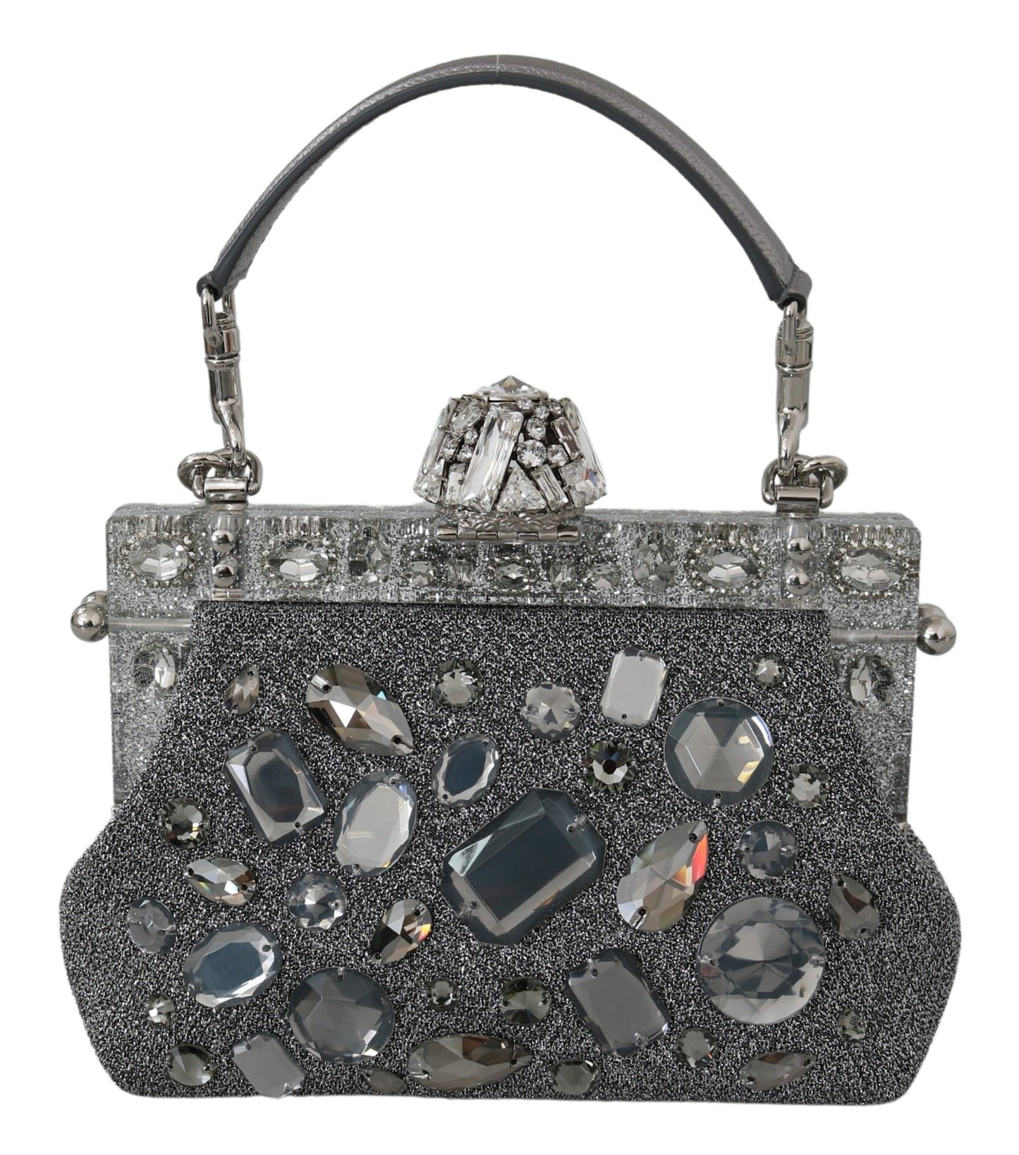 Dolce & Gabbana Elegant Crystal-Studded Evening Clutch