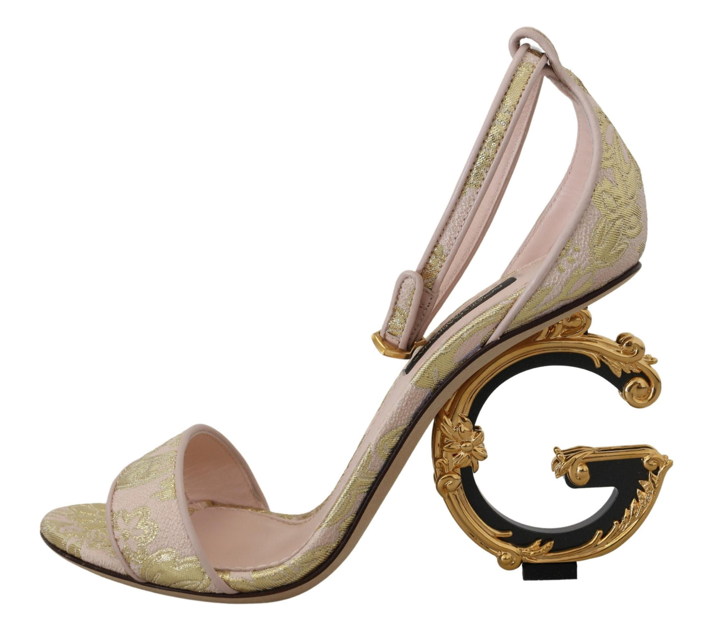 Dolce & Gabbana Chic Pink Brocade Keira Sandals