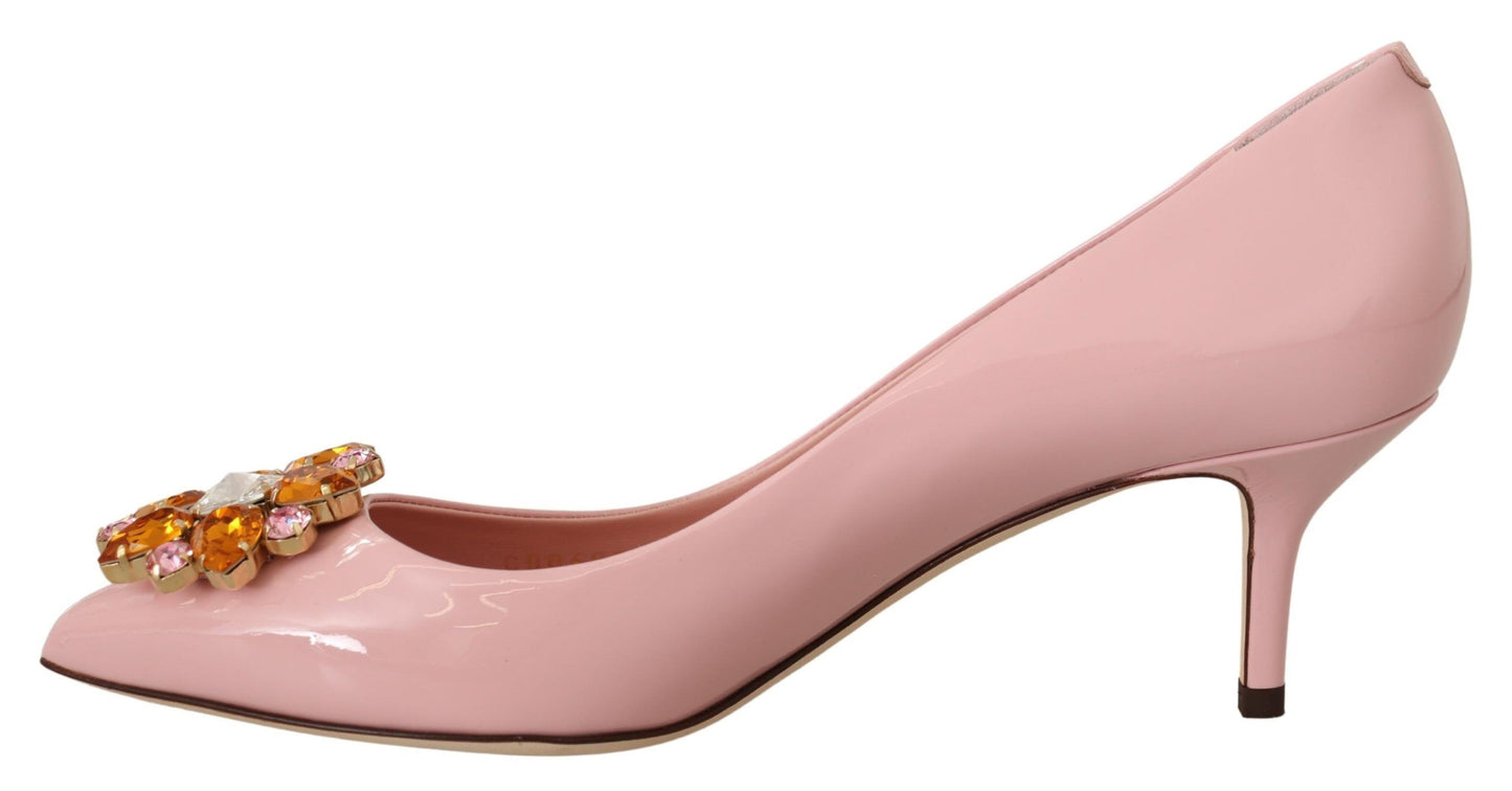 Dolce & Gabbana Elegant Pink Crystal Pumps