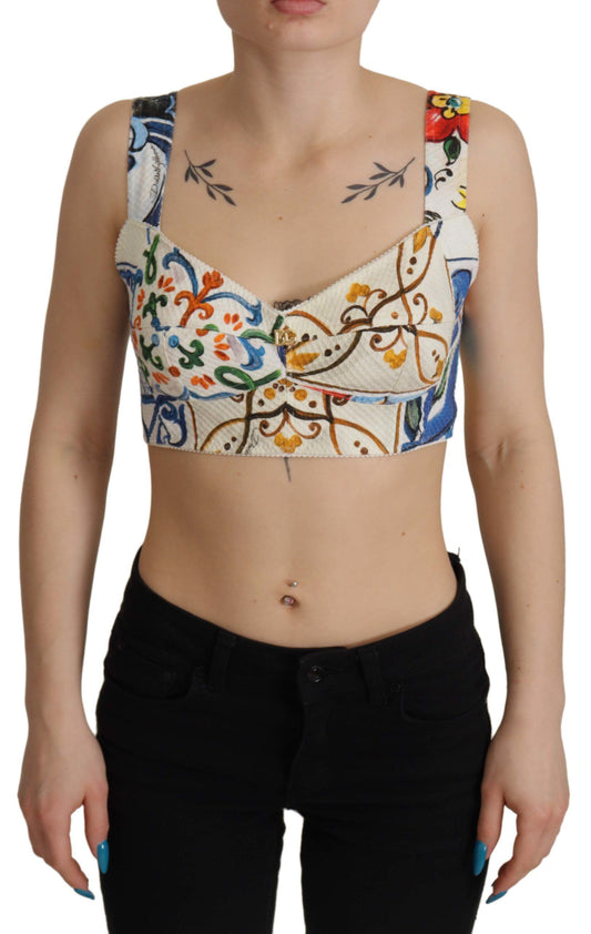 Dolce & Gabbana Elegant Sleeveless Corset Crop Top