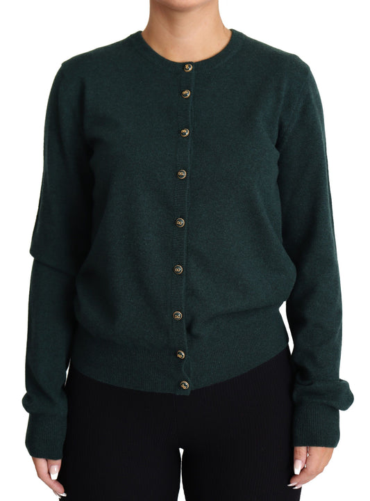 Dolce & Gabbana Elegant Cashmere Crewneck Cardigan