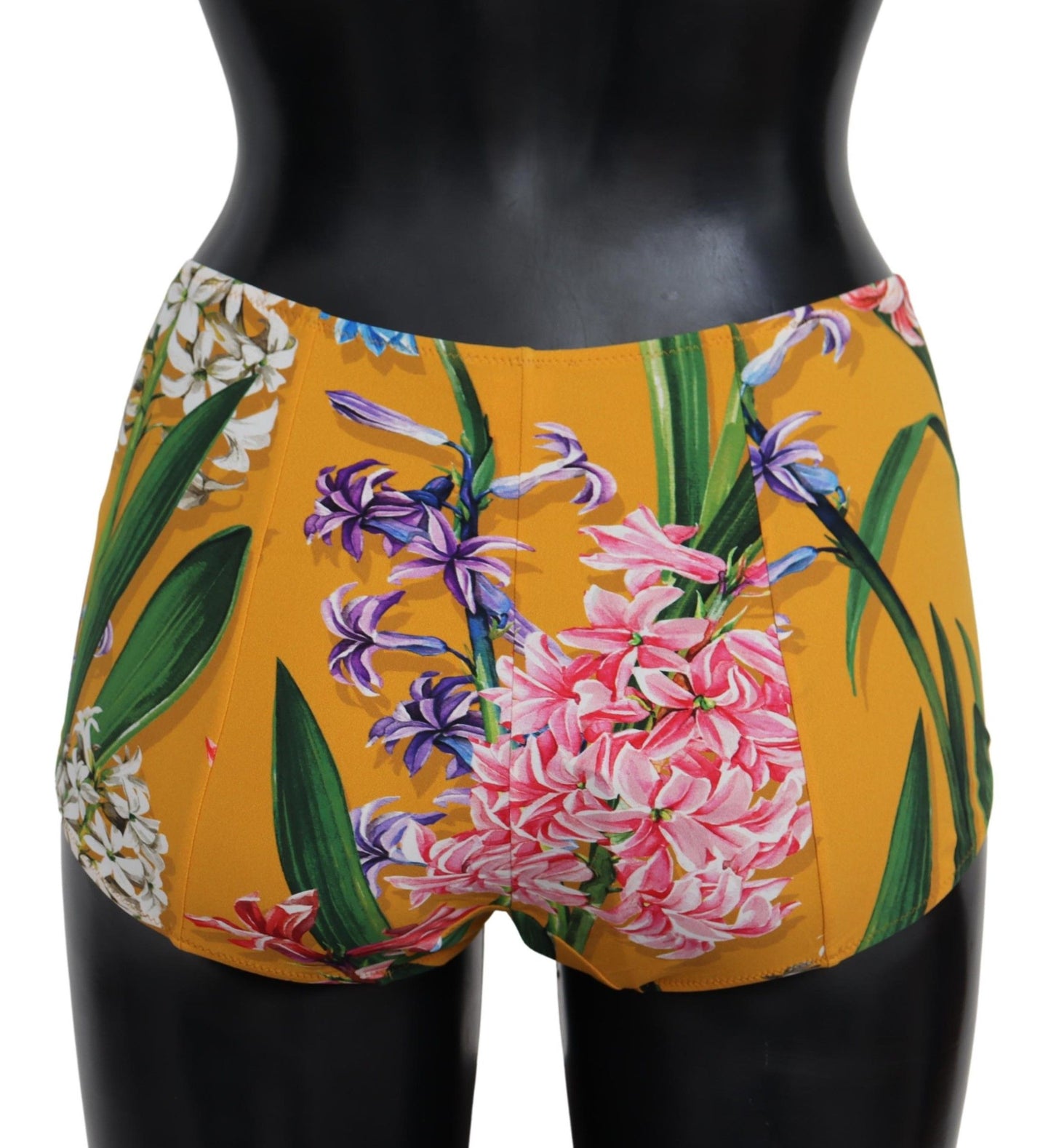 Dolce & Gabbana Chic Orange Floral High Waist Bikini Bottom