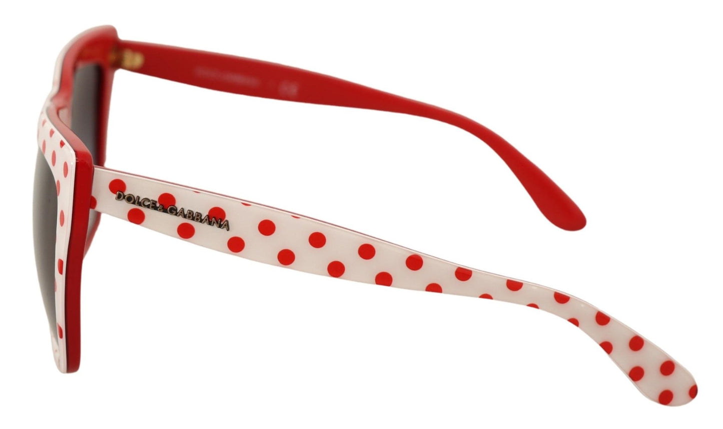 Dolce & Gabbana Chic Two-Tone Polka Dot Sunglasses