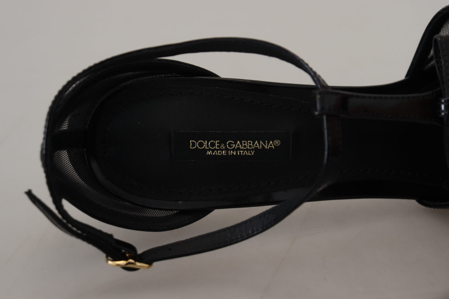 Dolce & Gabbana Black Stiletto High Heels Sandals Shoes