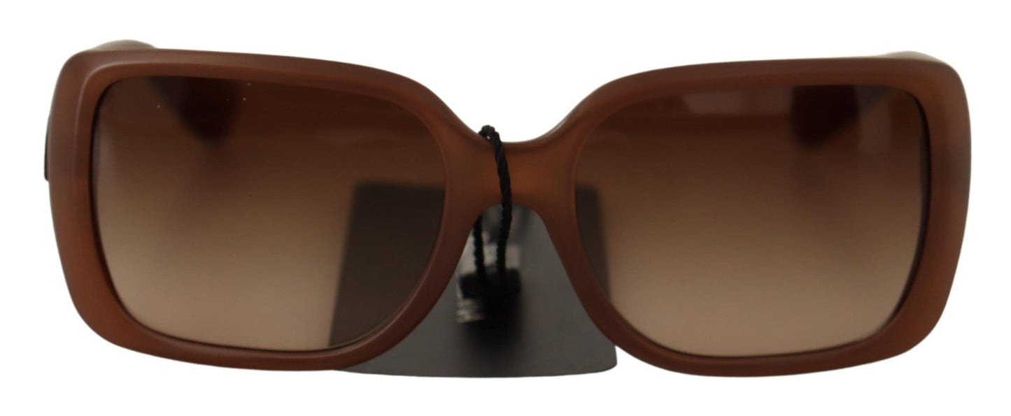 Dolce & Gabbana Chic Rectangular Brown Gradient Sunglasses