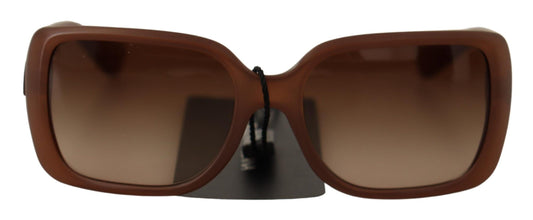 Dolce & Gabbana Chic Rectangular Brown Gradient Sunglasses