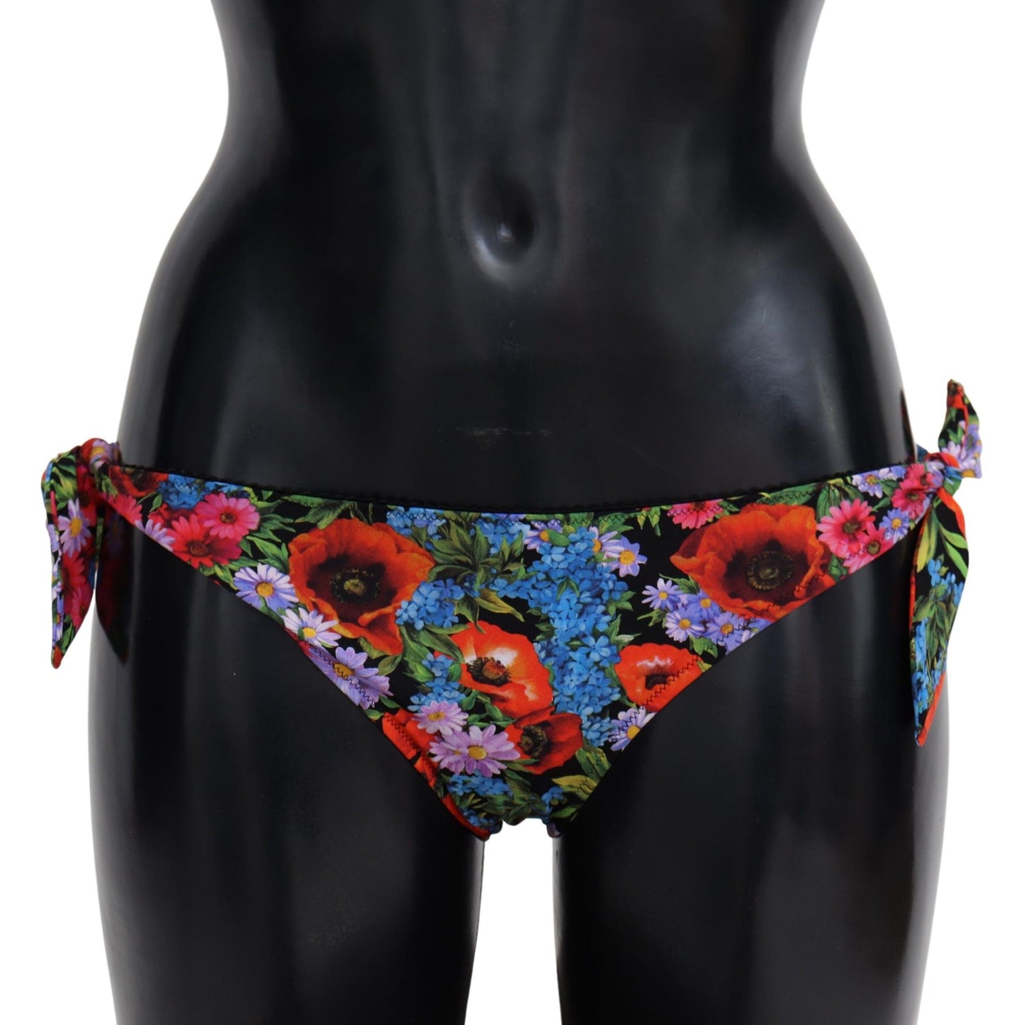 Dolce & Gabbana Chic Floral Side Tie Bikini Bottom