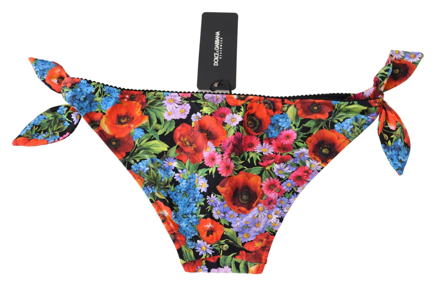 Dolce & Gabbana Chic Floral Side Tie Bikini Bottom