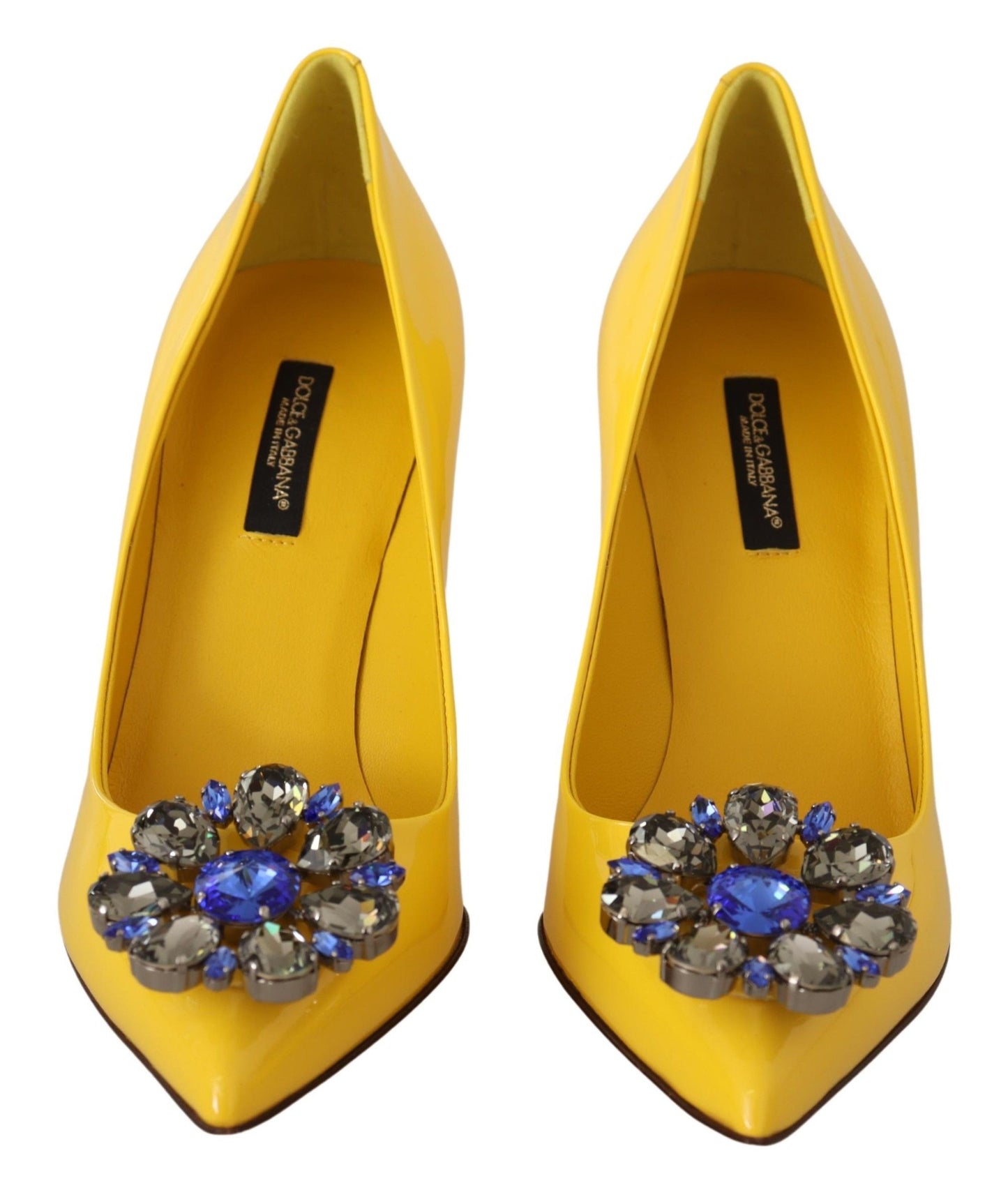 Dolce & Gabbana Sunshine Yellow Crystal Embellished Pumps