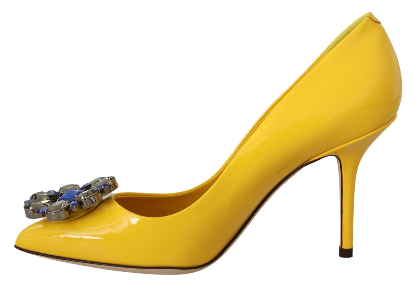 Dolce & Gabbana Sunshine Yellow Crystal Embellished Pumps