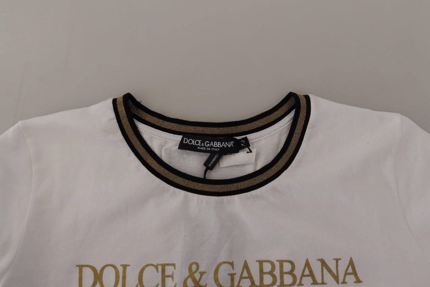 Dolce & Gabbana Multicolor DG Print Round Neck Tee