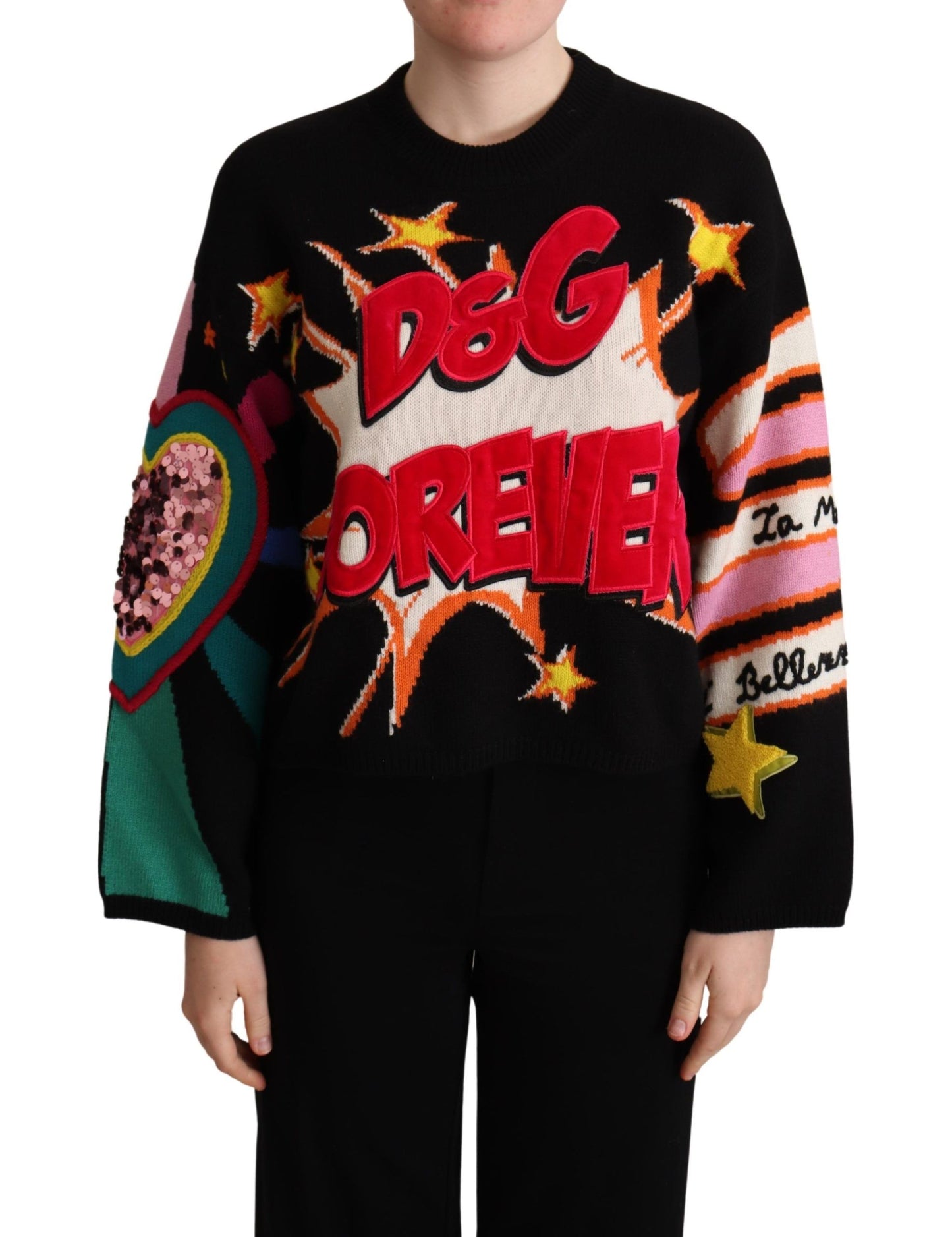 Dolce & Gabbana Elegant Cashmere Blend Sequined Sweater