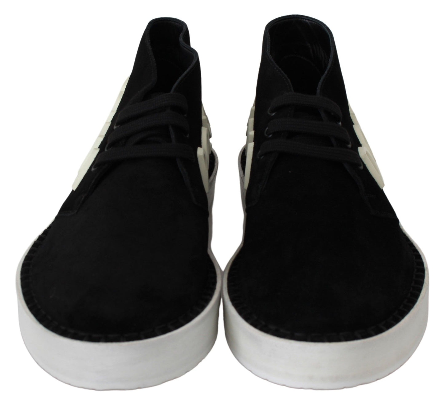 Dolce & Gabbana Elegant Black Leather Ankle Sneakers