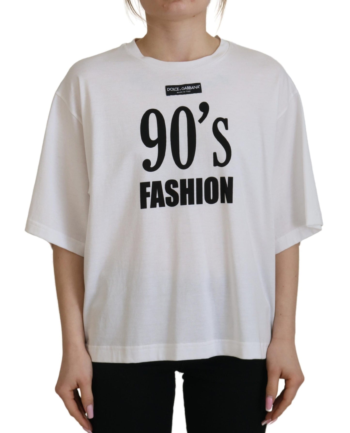 Dolce & Gabbana Chic White Cotton Logo Tee