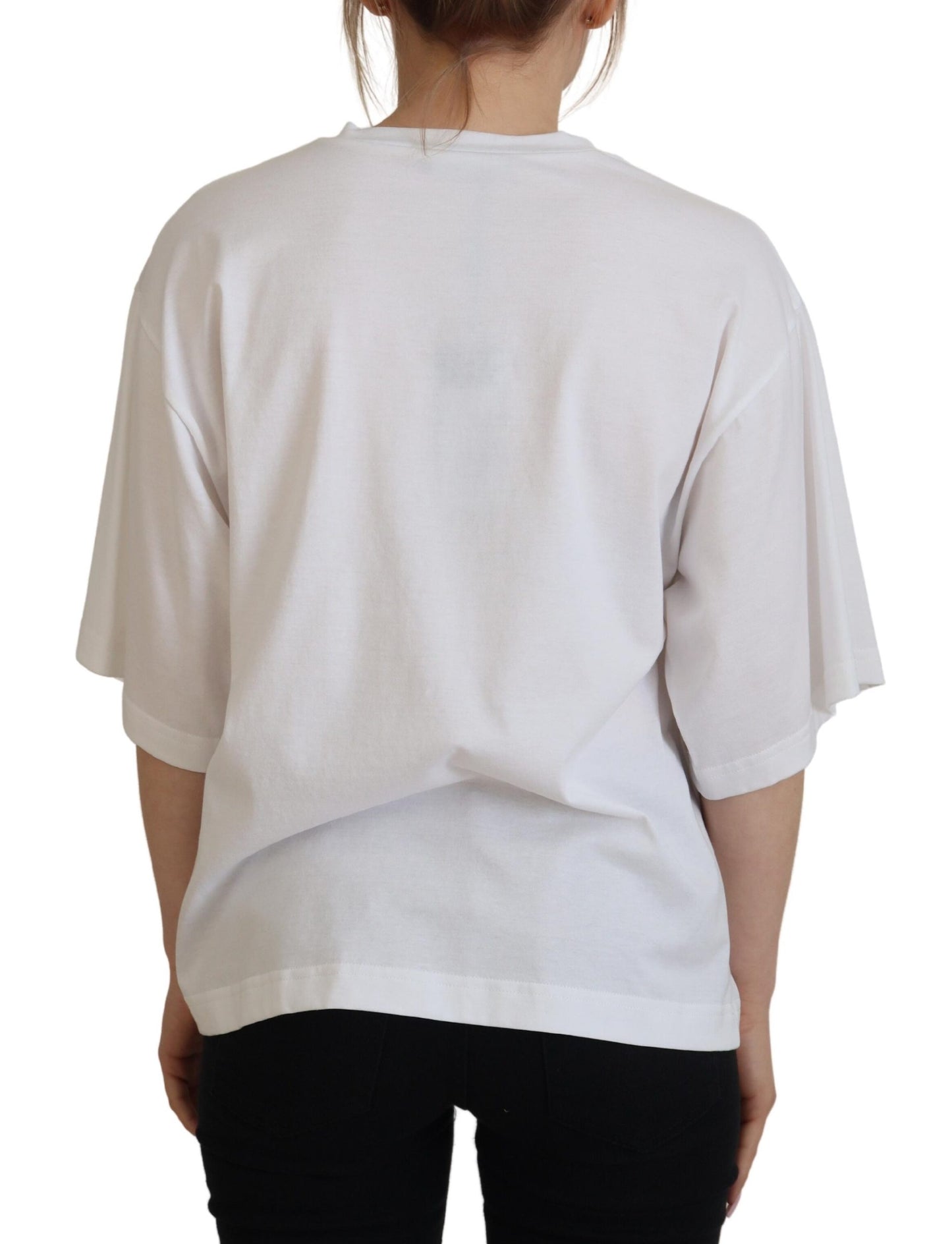 Dolce & Gabbana Chic White Cotton Logo Tee