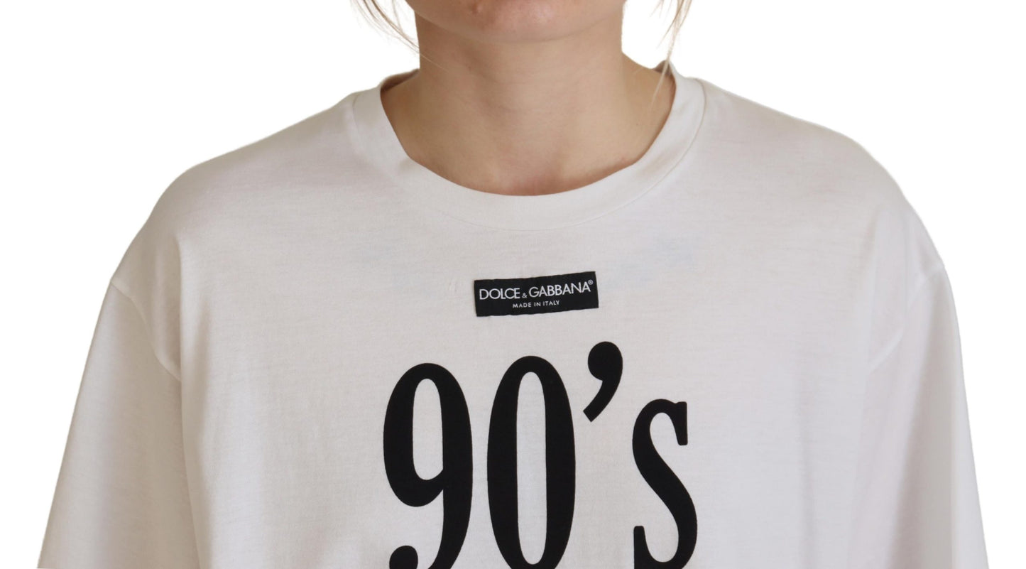 Dolce & Gabbana Chic White Cotton Logo Tee