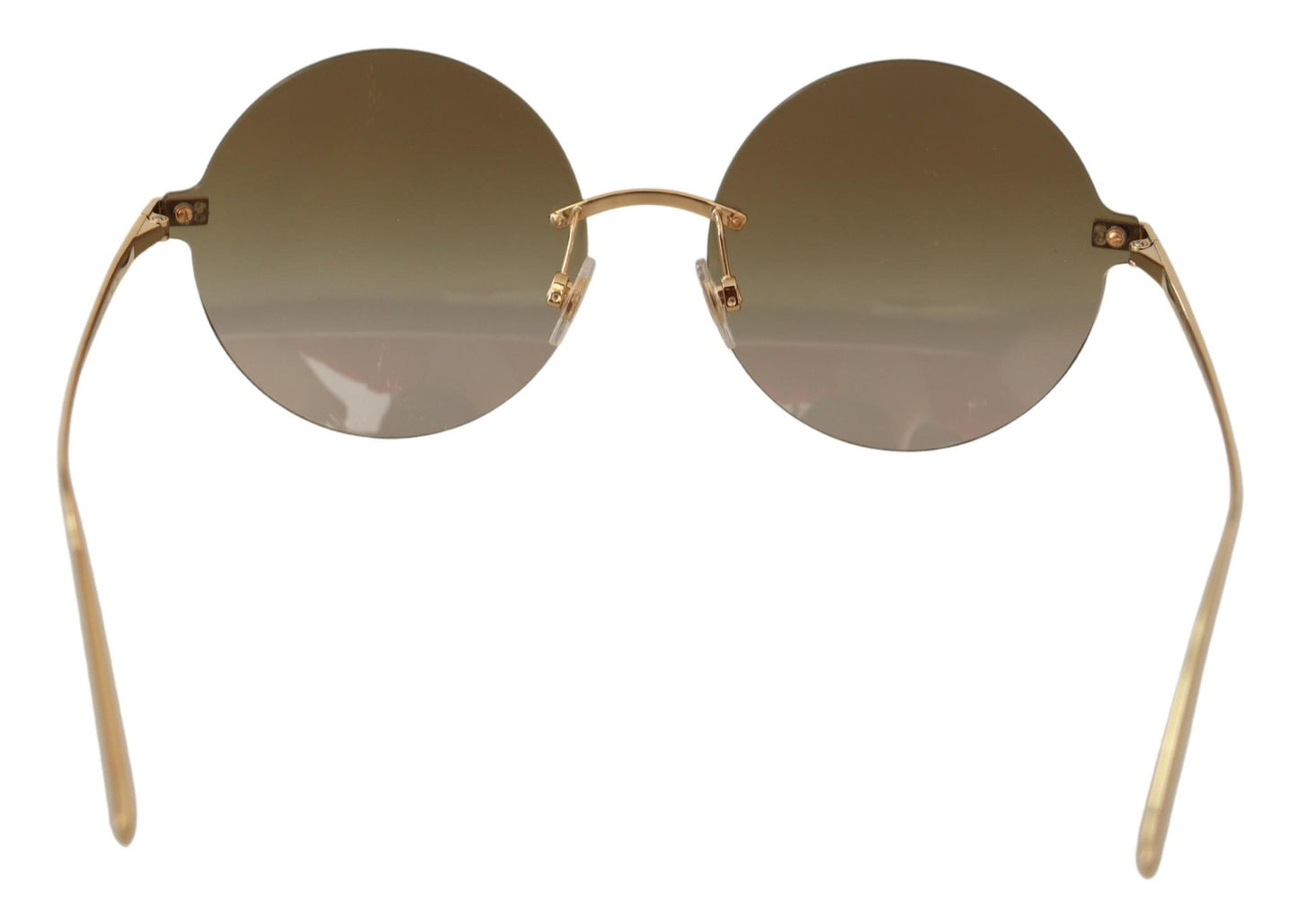 Dolce & Gabbana Elegant Gold & Brown Designer Sunglasses