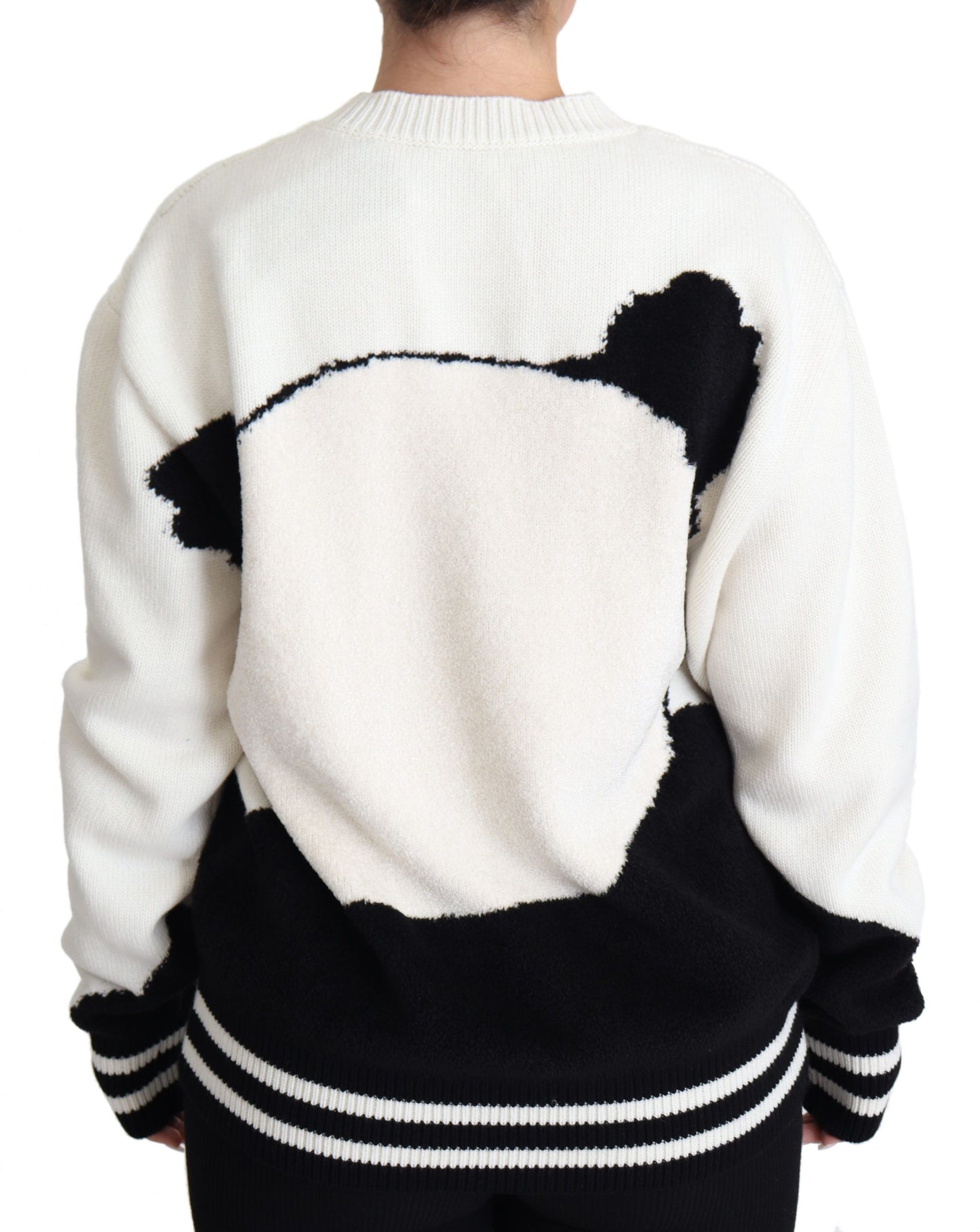 Dolce & Gabbana Chic Monochrome Panda Knit Sweater