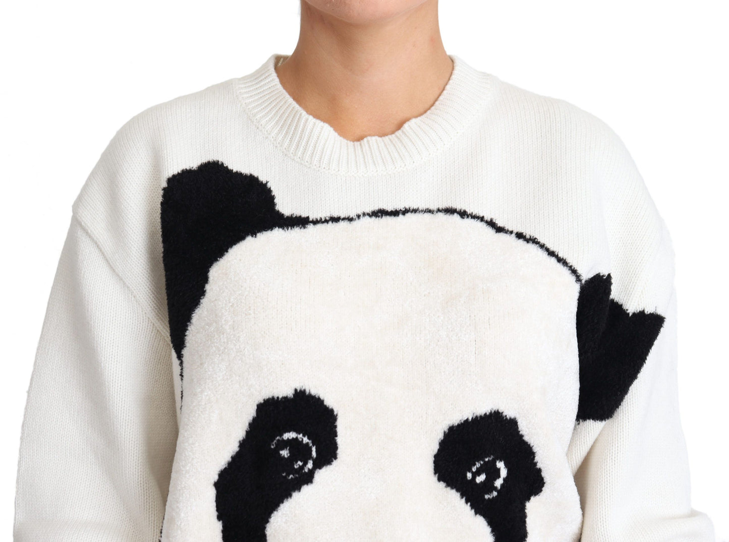 Dolce & Gabbana Chic Monochrome Panda Knit Sweater