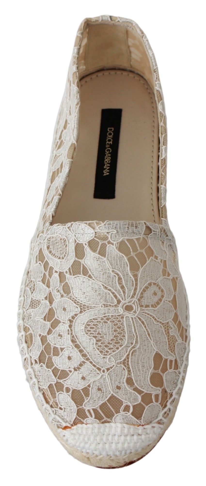 Dolce & Gabbana Elegant Beige Espadrilles Flat Shoes