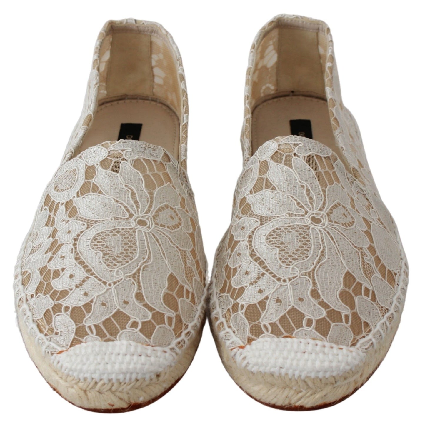 Dolce & Gabbana Elegant Beige Espadrilles Flat Shoes