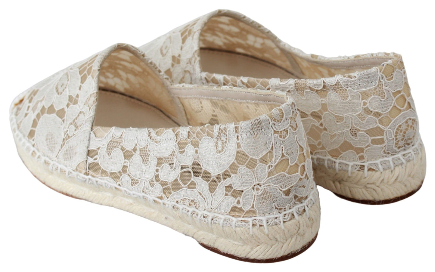 Dolce & Gabbana Elegant Beige Espadrilles Flat Shoes