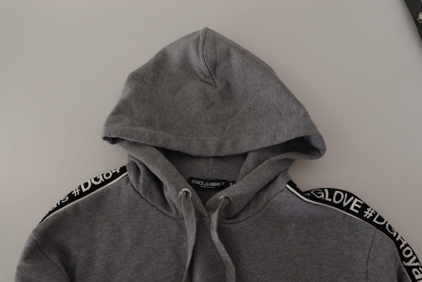 Dolce & Gabbana Elegant Gray Cotton Hooded Sweatshirt