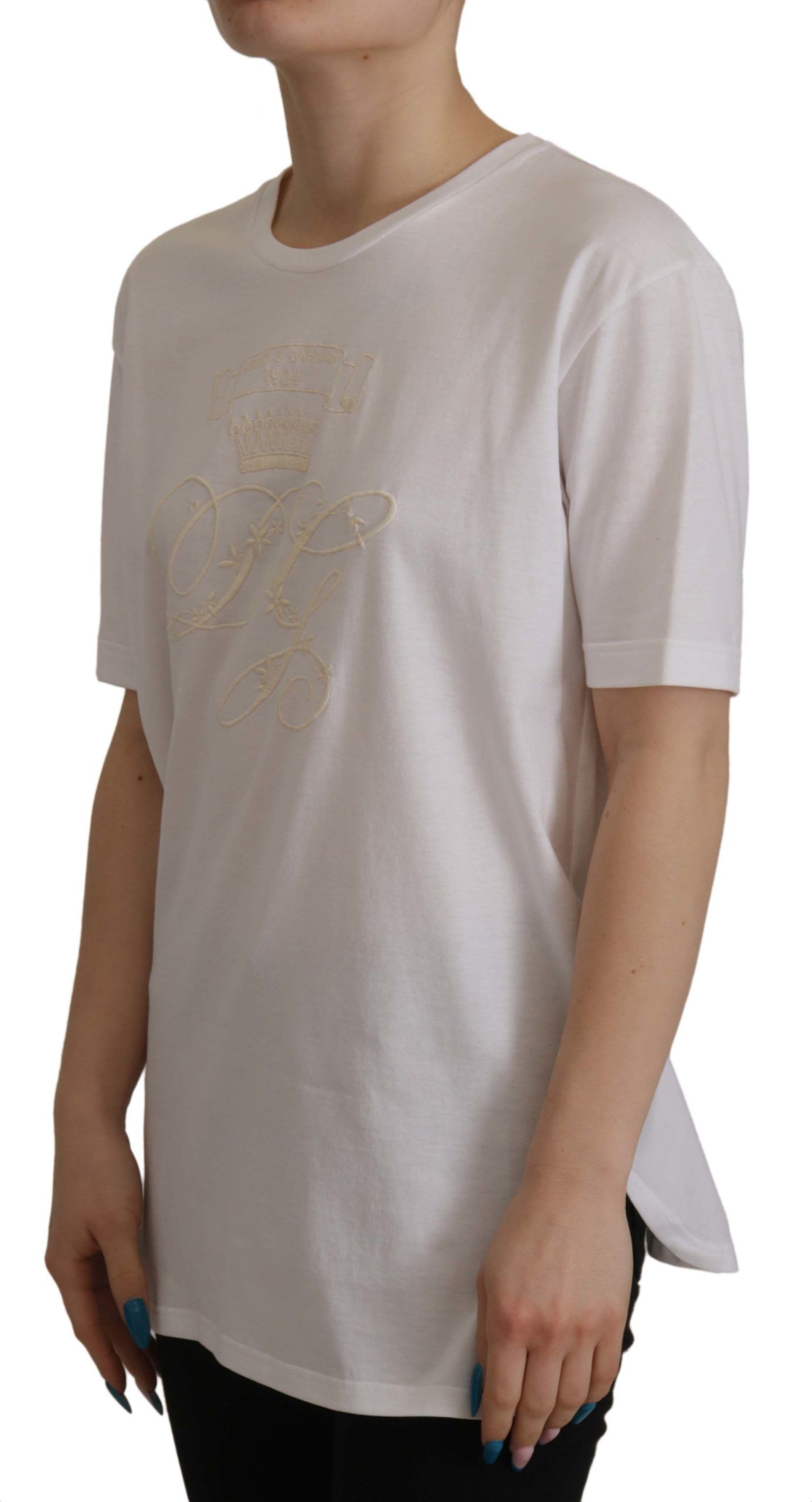 Dolce & Gabbana Elegant White Cotton Round Neck Tee