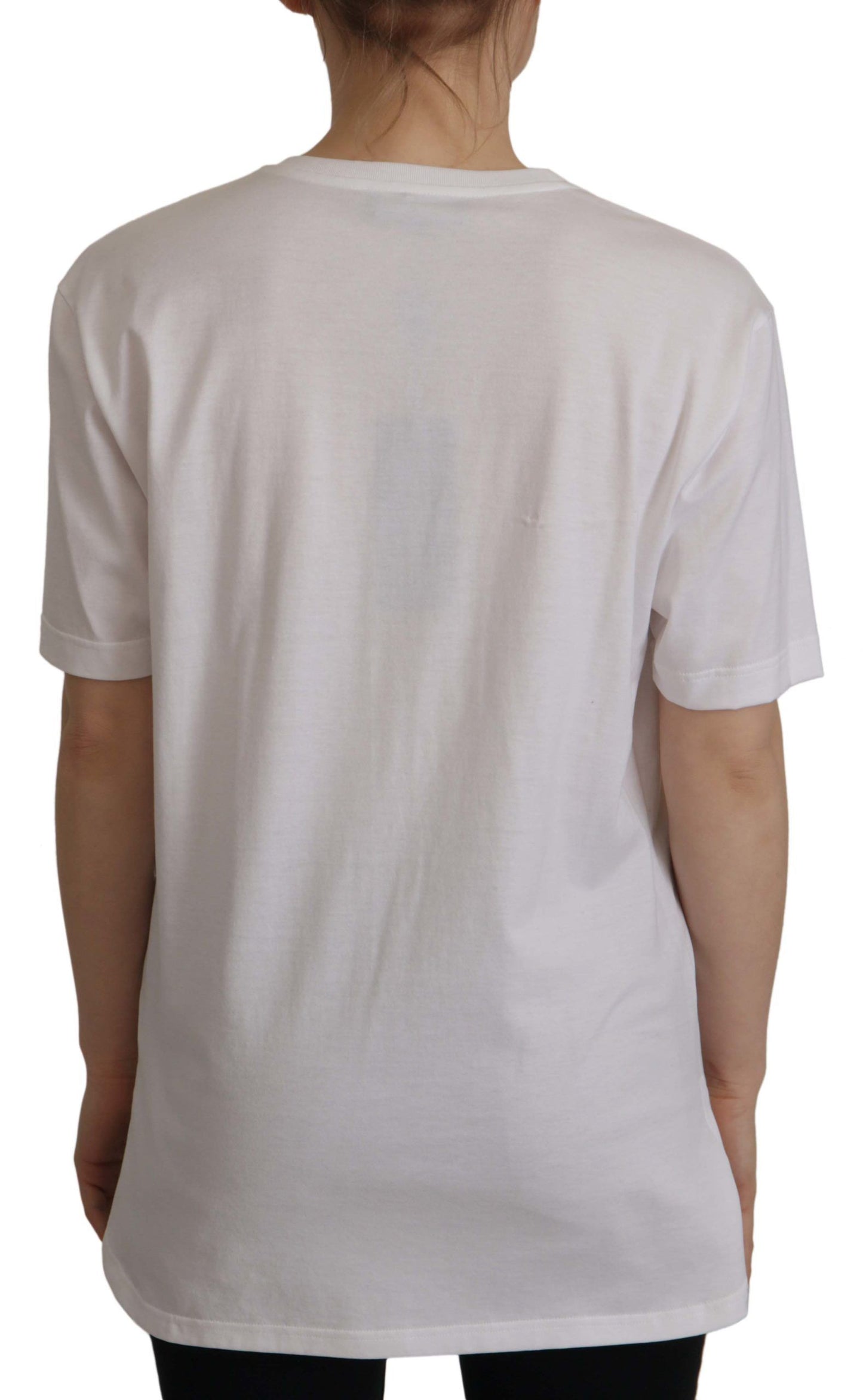 Dolce & Gabbana Elegant White Cotton Round Neck Tee