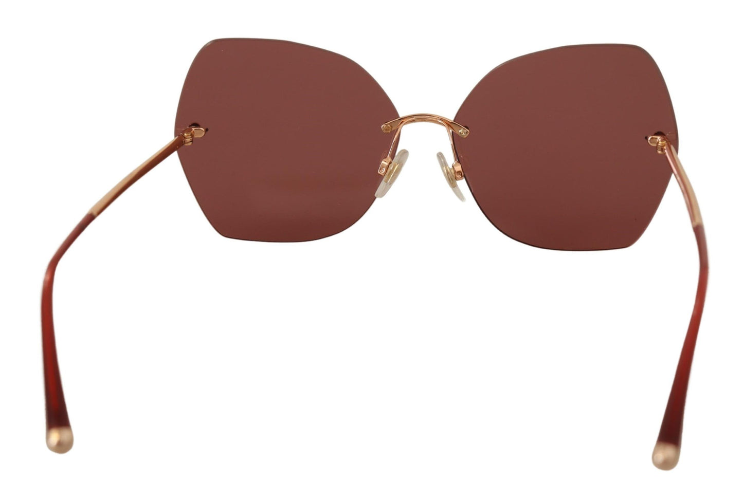 Dolce & Gabbana Chic Gold-Tinted Red Luxury Sunglasses