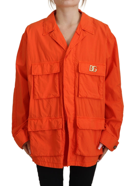 Dolce & Gabbana Elegant Orange Cotton Blend Jacket