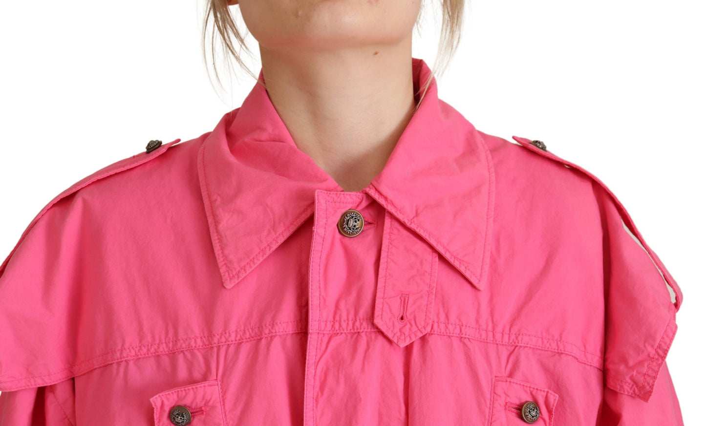 Dolce & Gabbana Chic Pink Windbreaker Jacket