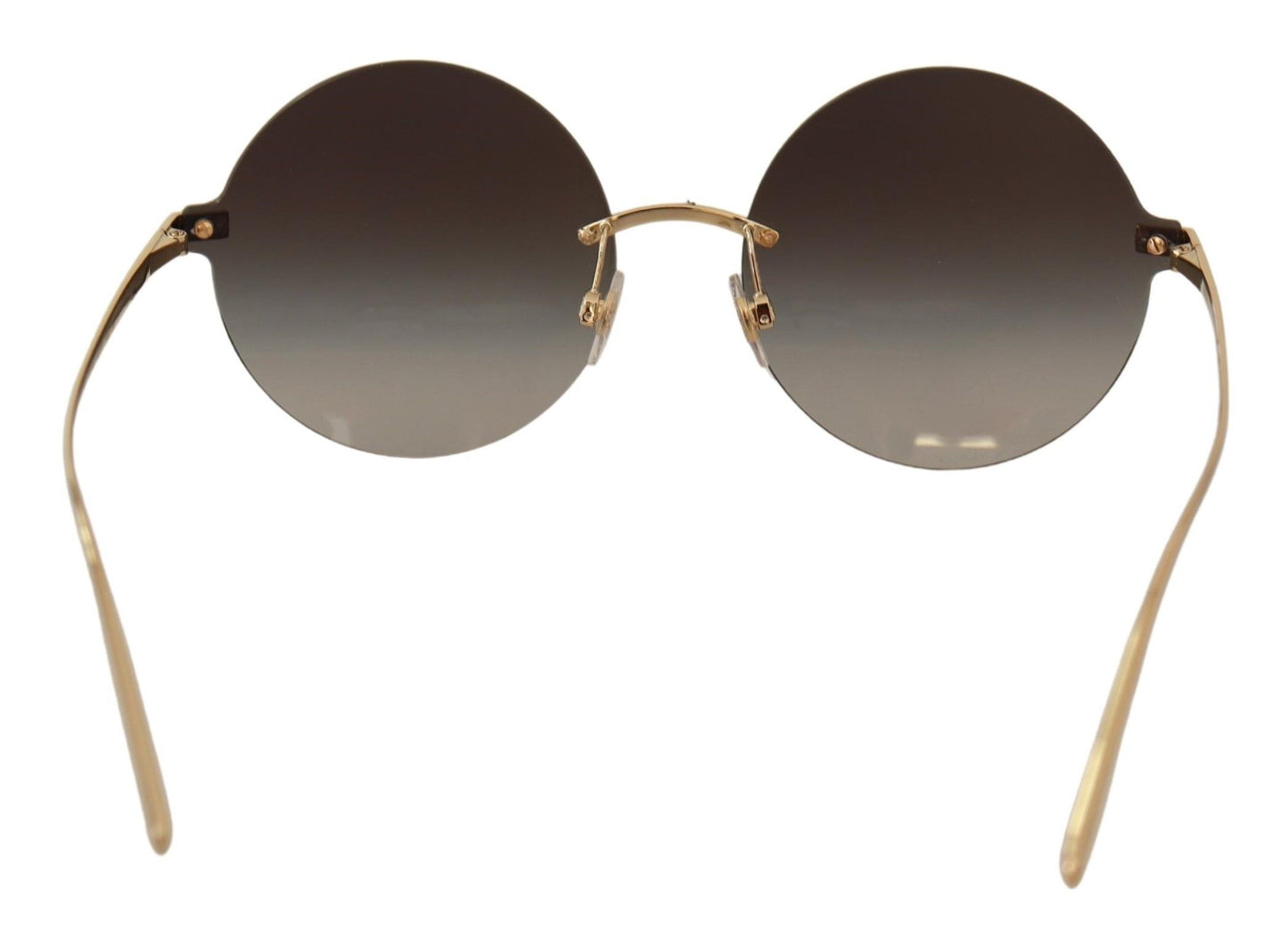 Dolce & Gabbana Elegant Gold Grey Gradient Sunglasses