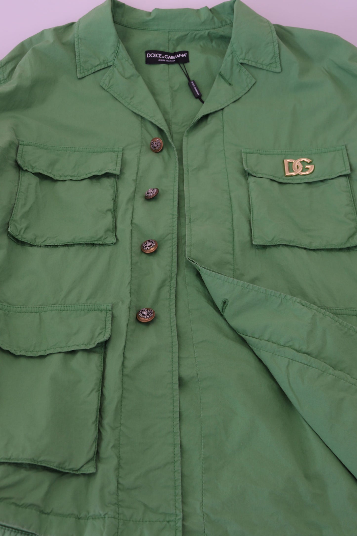 Dolce & Gabbana Elegant Green Buttoned Jacket