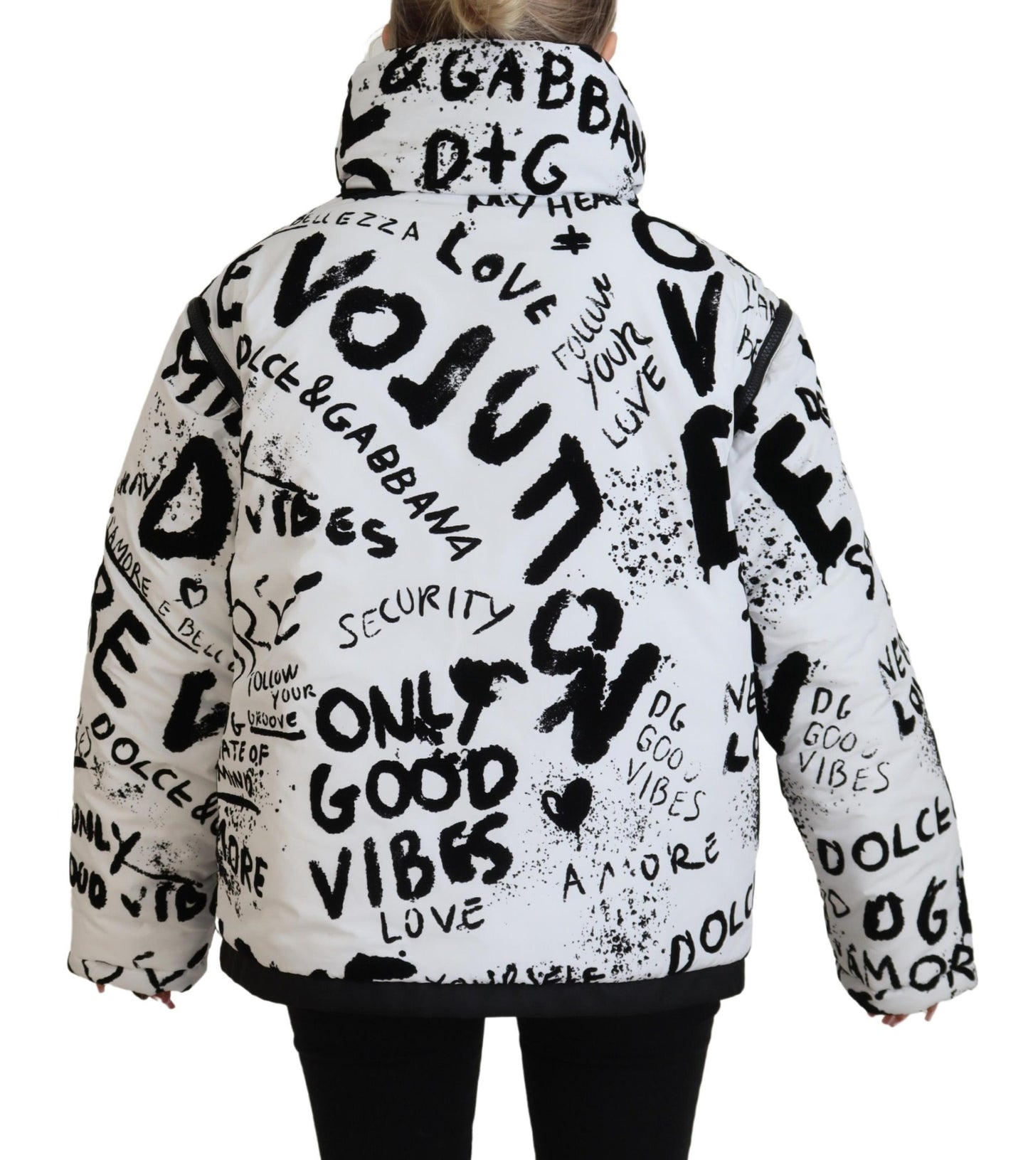 Dolce & Gabbana Elegant Graphic Print Zip Jacket