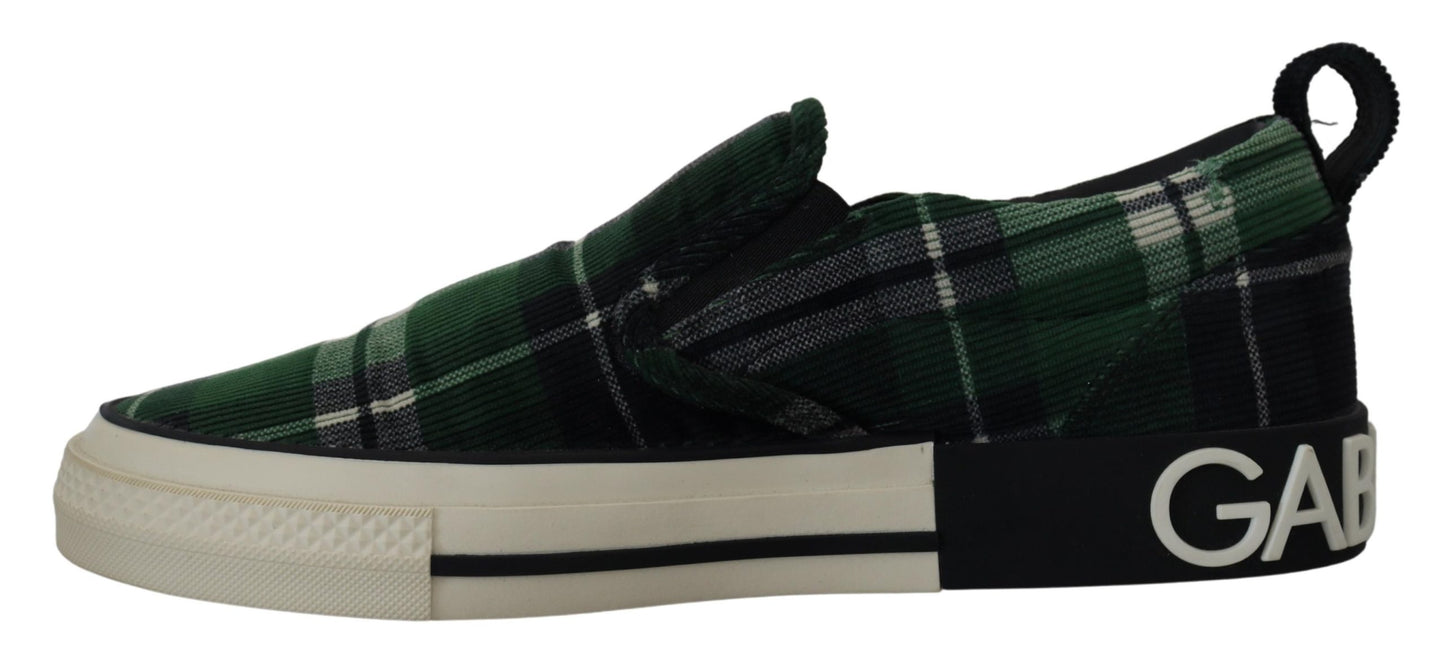 Dolce & Gabbana Elegant Velvet Green Loafers Sneakers