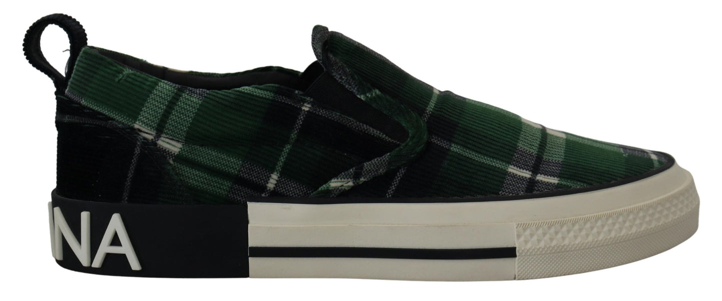 Dolce & Gabbana Elegant Velvet Green Loafers Sneakers