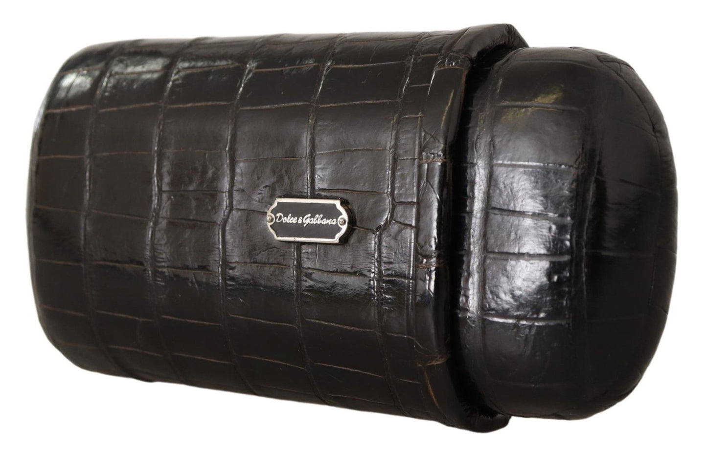 Dolce & Gabbana Elegant Dual Slot Crocodile Leather Cigar Case