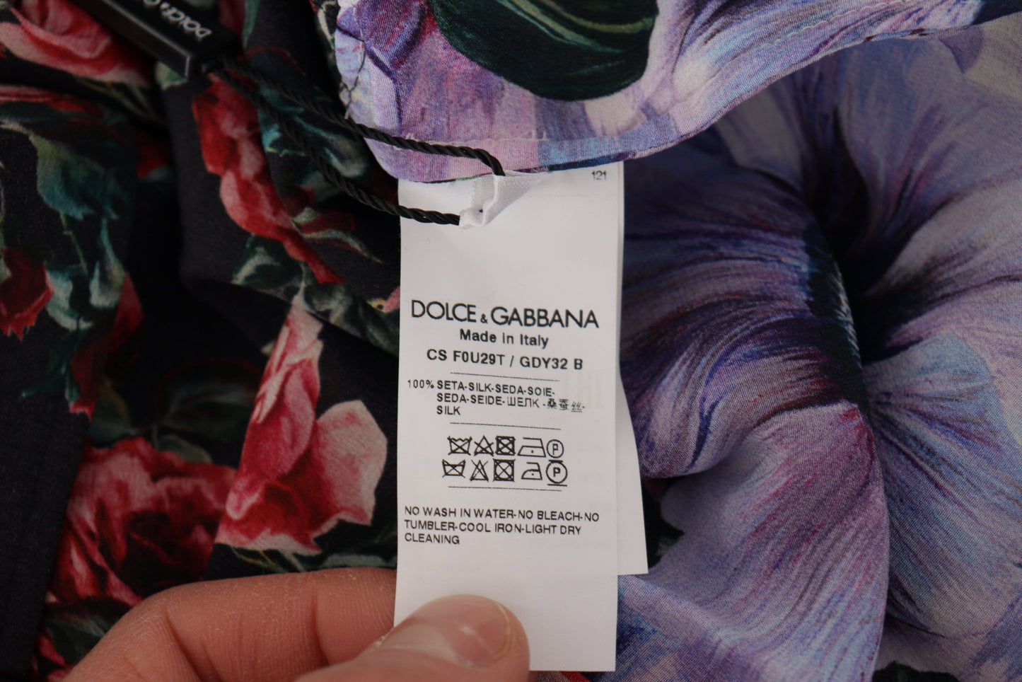 Dolce & Gabbana Multicolor Patchwork Silk Kaftan Robe