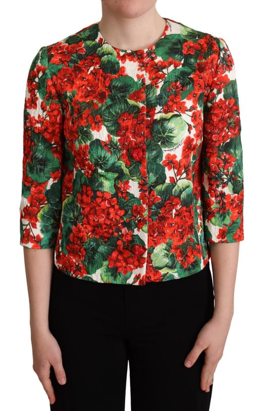 Dolce & Gabbana Exquisite Floral Brocade Blazer Coat