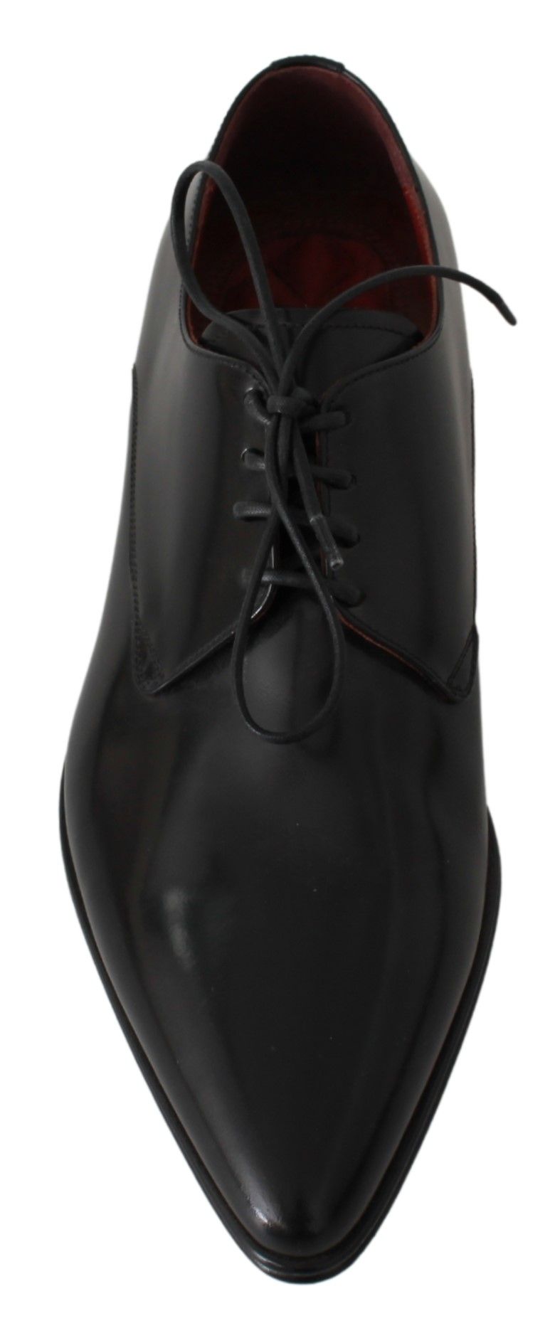 Dolce & Gabbana Elegant Black Leather Derby Dress Shoes