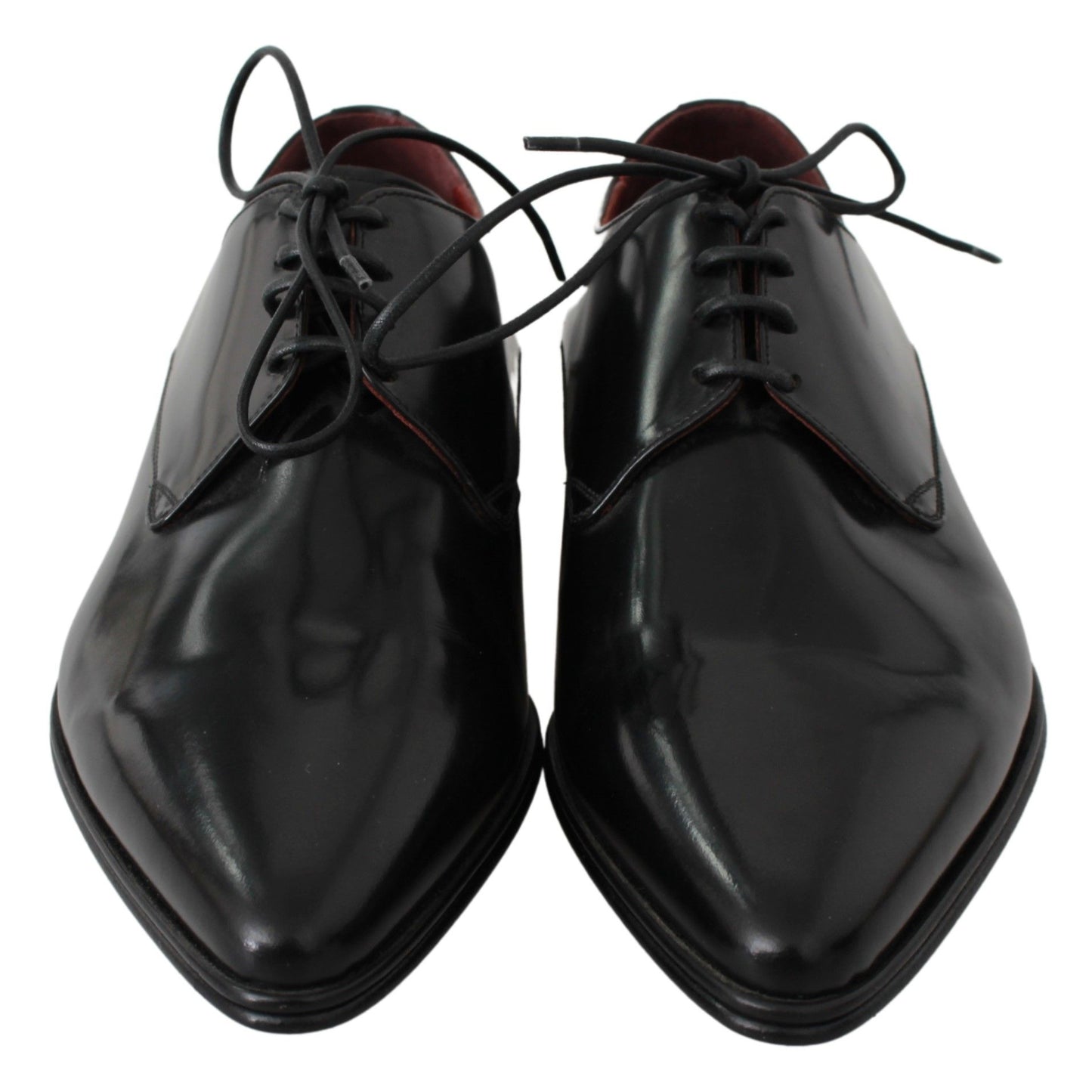 Dolce & Gabbana Elegant Black Leather Derby Dress Shoes