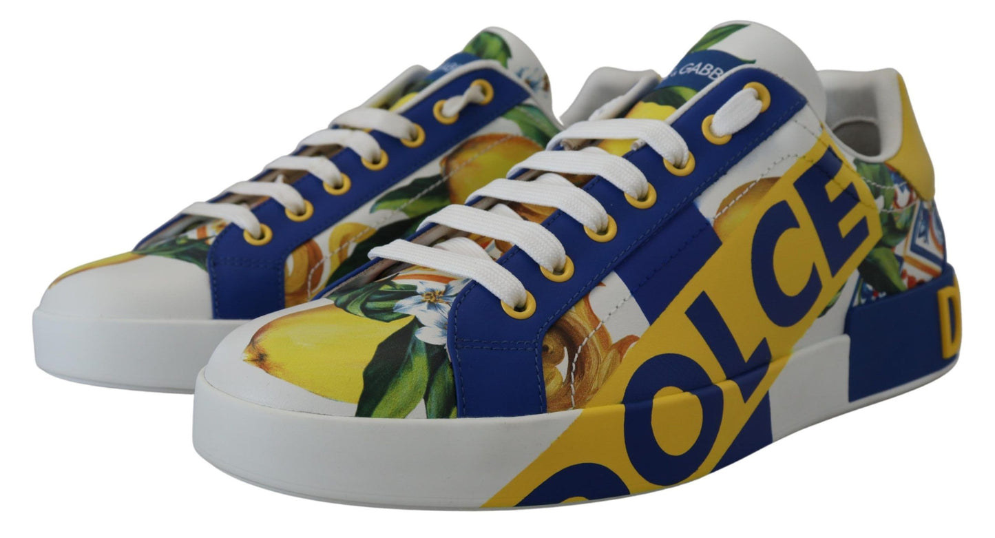 Dolce & Gabbana Elegant Multicolor Leather Low Top Sneakers