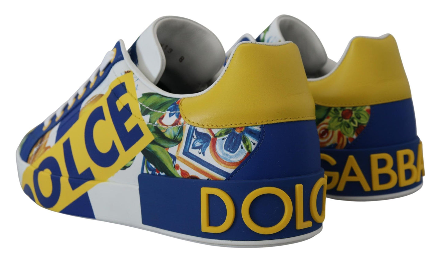 Dolce & Gabbana Elegant Multicolor Leather Low Top Sneakers