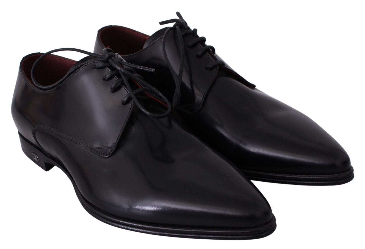 Dolce & Gabbana Elegant Black Leather Derby Dress Shoes