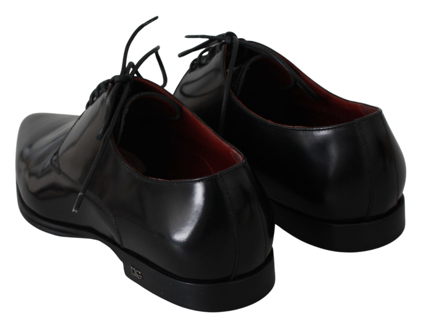 Dolce & Gabbana Elegant Black Leather Derby Dress Shoes